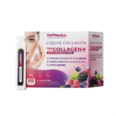 Trio Collagen + with Hyaluronic Acid 4000mg (30 Liquid Tubes)