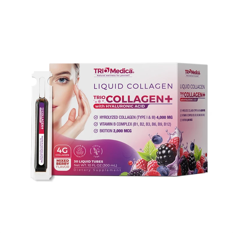 Trio Collagen + with Hyaluronic Acid 4000mg (30 Liquid Tubes)